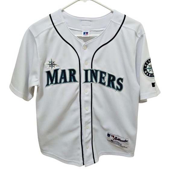 Seattle Mariners Vintage 10/12 Kid's authentic jersey. Embroidered Emblem. Rare.